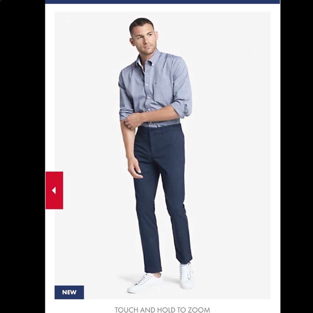 Tommy Hilfiger Navy Blue Slim Fit Chinos